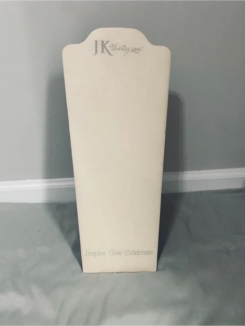 thirty-one Cream Jewelry Display Bust with Subtle Logo